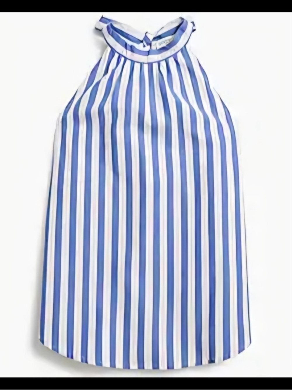 J.Crew Striped Halter Top in Brilliant Blue and White SZ XXL